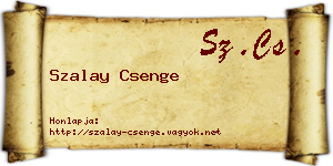 Szalay Csenge névjegykártya